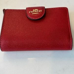 Coach Red Wallet Like New